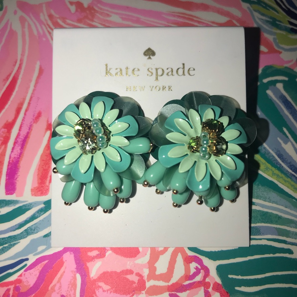 kate spade Mint Green Floral Earrings